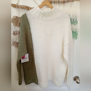 Mus + Bombon~ Cozy Cowl Neck Wool Blend Sweater (L)